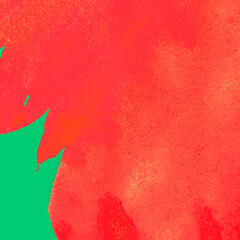 Abstract Red and Green Gouache Stroke. Bright