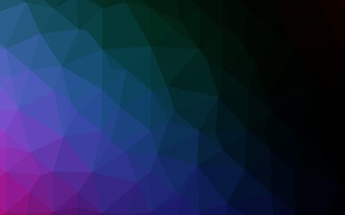 Obraz premium Dark Multicolor, Rainbow vector blurry triangle pattern.