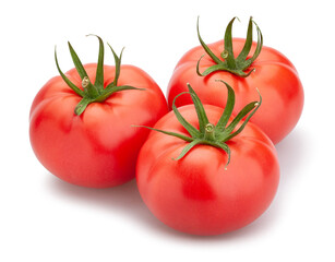 pink tomato path isolated on white