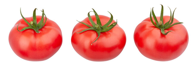 pink tomato path isolated on white