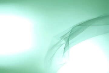 揺れる布、グリーン