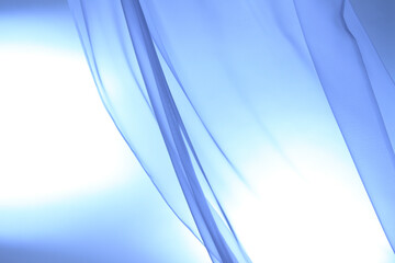 Fototapeta premium 揺れる布、青色