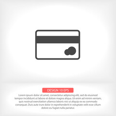 Credit card icon , lorem ipsum Flat design