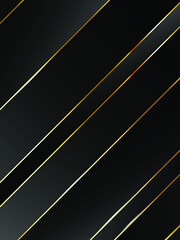 luxury abstract black background with gold lines. vector graphics