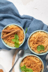 Aletria is a classic Portuguese vermicelli pudding and this is a traditionally served at Christmas...