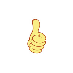 thumb up vector logo template