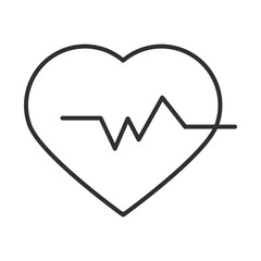 medical heartbeat pulse rhythm line icon