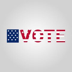 USA Presidential Election Vote Poster Design vector template