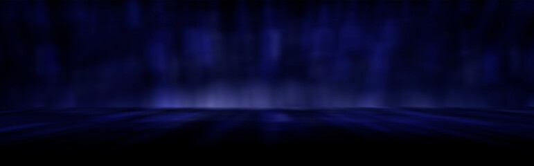 Multicolored neon shapes on a dark abstract background. Empty scene background, blurred neon ultraviolet light, bokeh.