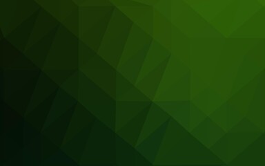 Light Green vector abstract polygonal layout.