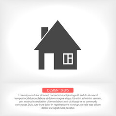 House vector icon , lorem ipsum Flat design