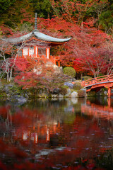 Daigo-ji temple with colorful maple in autumn, Kyoto, Japan