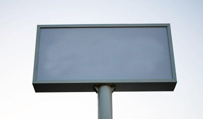 Fototapeta premium Blank, white billboard on a street