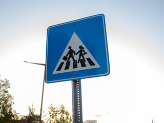School road sign, sign on the road, street sign 