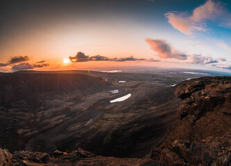 sunset in the mountains