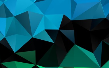 Obraz premium Light BLUE vector shining triangular pattern.