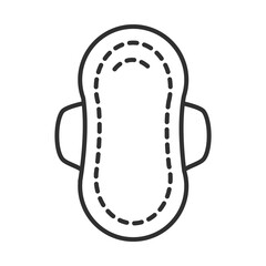 sexual health, sanitary pad line icon