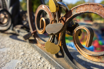  Three locks on the bridge