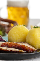 bavarian roasted pork with dumplings