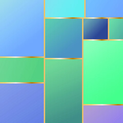 luxury abstract blue. blue and green background with squares. vector graphics