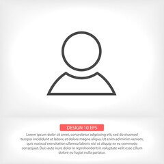 Human  vector icon , lorem ipsum Flat design