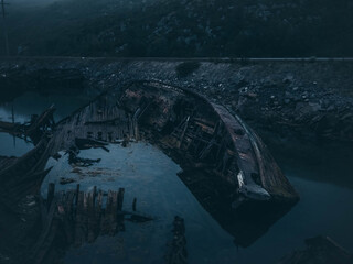 Teriberka Murmansk region north dark mood