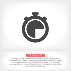icon clock time vector , lorem ipsum Flat design