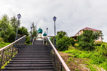 historical center the ancient Russian city Tutayev, Russia.
