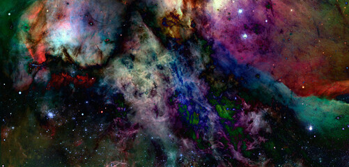 Naklejka na ściany i meble Abstract space background. Elements of this image furnished by NASA