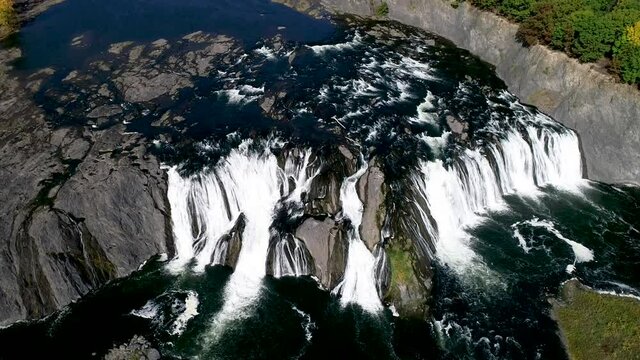 Aerial View of Cohoes Falls In Cohoes, NY