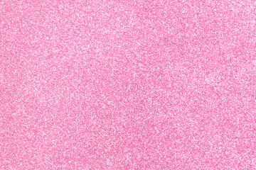 Pink glitter paper. Pink glitter. Shiny pink background. Festive background, abstraction.