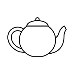 tea, teapot hot beverage fresh line icon