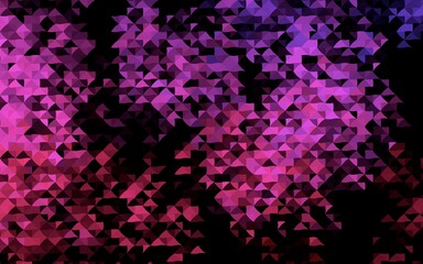 Fototapeta na wymiar Dark Pink vector texture in triangular style.