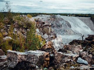 waterfall in the mountains