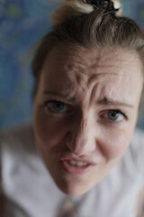 close up portrait of a woman