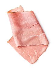 Sliced beef ham.