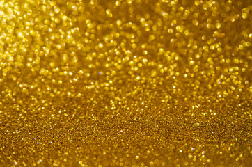 Deconstructed abstract yellow glitter background. sparkles