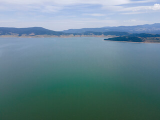 Aerial view of Batak Reservoir, Bulgaria