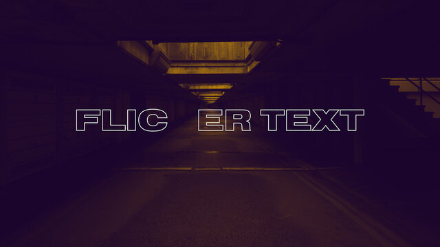 Bold Dynamic Flickering Title Overlay