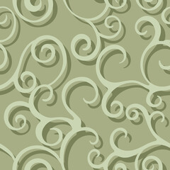 Vector seamless abstract pattern with curve lines