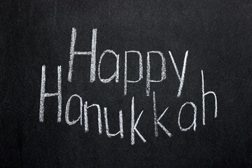  Chalkboard lettering Happy Hanukkah! Holiday lettering