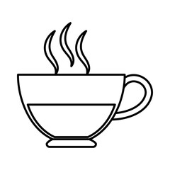 hot tea beverage line icon
