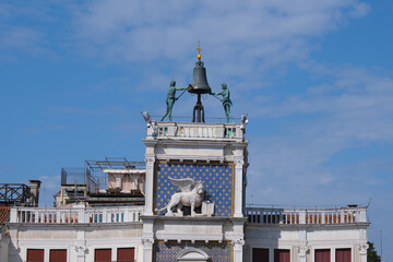 Torre dell'Orologio on the San Marco square, Venice, Italy.
