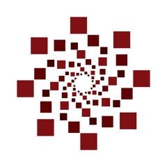 squares tunnel structure isolated white background