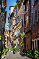 Fototapeta na wymiar The Coronari street (Via dei Coronari) is a street in the historic center of Rome