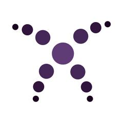 dotted shapes creative abstract isolated white background