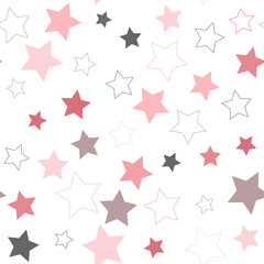 Asterisks. Seamless patterns. Design for fabric, wrapping paper, background, wallpaper. Vector.