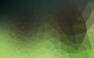Dark Green vector blurry triangle pattern.