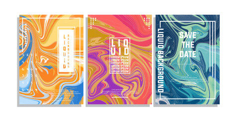 Cover background liquid cover design template