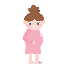 pregnancy and maternity, cute pregnant woman cartoon